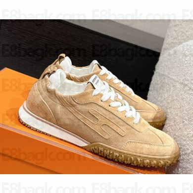 Hermes women/men Jet sneaker in suede goatskin naturel 2025