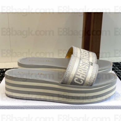 DIOR Dway Platform Slide Embroidered Cotton 04 2025