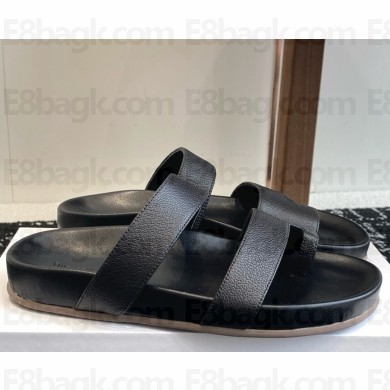 THE ROW Hugh leather sandals Black 2025