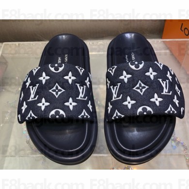 ‎Louis Vuitton flat mule Monogram denim dark blue 2025