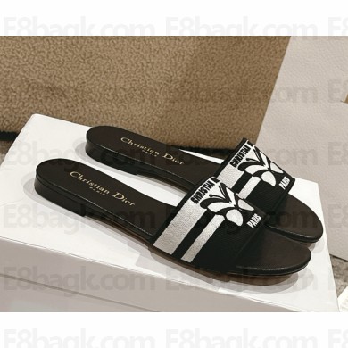 ‎Dior Dway Heeled Slide Embroidered Cotton heel 4.5cm/flat 10 2025