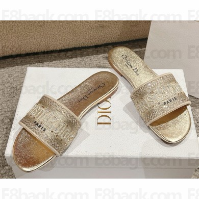 ‎Dior Dway Heeled Slide Embroidered Cotton heel 4.5cm/flat 12 2025