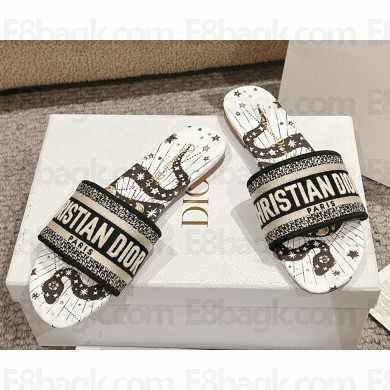 ‎Dior Dway Heeled Slide Embroidered Cotton heel 4.5cm/flat 14 2025