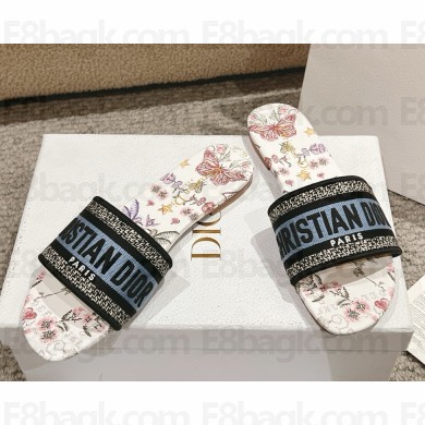 ‎Dior Dway Heeled Slide Embroidered Cotton heel 4.5cm/flat 15 2025