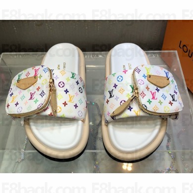 ‎Louis Vuitton 1AGVQO LV x TM Pool Pillow Flat Comfort Mule Blanc Multicolored Nylon 2025