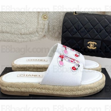 Chanel CC logo fisherman slippers white 2025