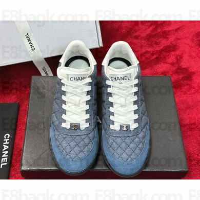 Chanel Denim & Suede Calfskin sneakers blue 2025