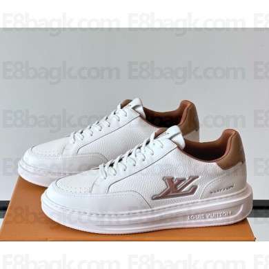 LOUIS VUITTON men's Beverly Hills Sneaker calf leather white/brown 2025