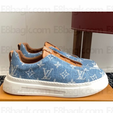 LOUIS VUITTON men's Sneaker blue denim 2025