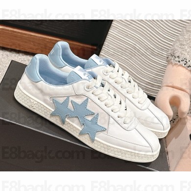 AMIRI women/men PACIFIC SNEAKER WITH HOUSE SIGNATURE THREE-STAR LEATHER APPLIQUE white/blue 2025