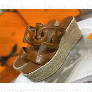 Hermes Ithea 30 espadrille in Nappa leather naturel  Heel height 7.5cm 2025