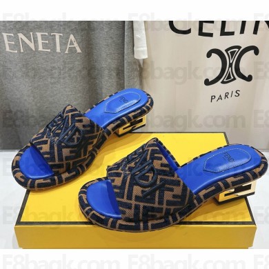 Fendi heel 4.5cm Technical Fabric slides 01 2025