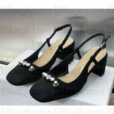 Dior Paris slingback pumps Black Technical Fabric heel 5.5cm 2025