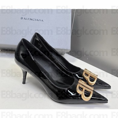 Balenciaga heel 6.5cm/8.5cm patent BB pumps black 2025