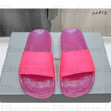 Balenciaga women/men Logo Rubber slide pink 2025