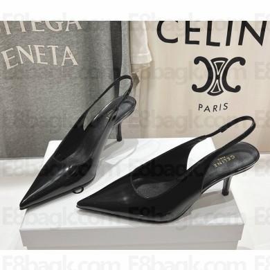 CELINE JUDY SLINGBACK pumps IN PATENT CALFSKIN black heel 6.5cm 2025