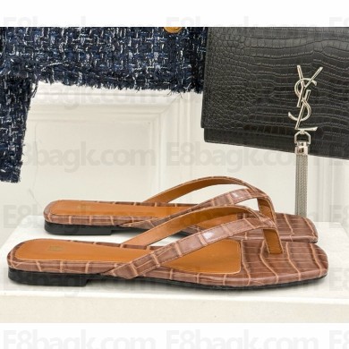 Toteme leather Flip flops flat brown 2025