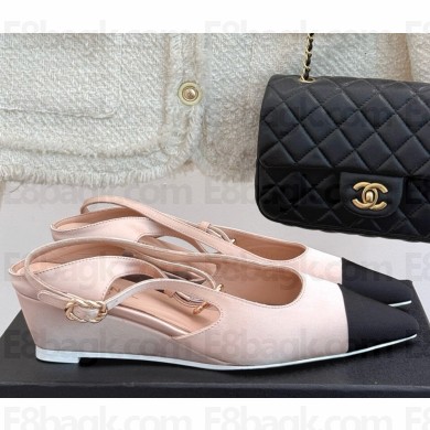 Chanel slingbacks satin & Grosgrain black / nude pink 2025
