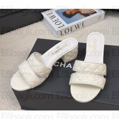 Chanel Mules Lambskin white G46480 heel 4.5cm 2025