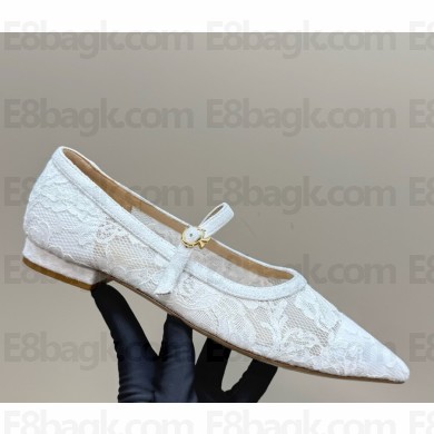 Gianvito Rossi Claudia suede-trimmed lace Mary Jane flats 02 2025