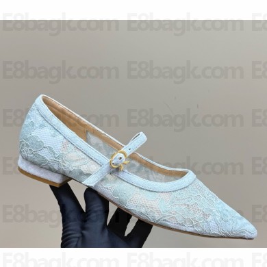Gianvito Rossi Claudia suede-trimmed lace Mary Jane flats 06 2025