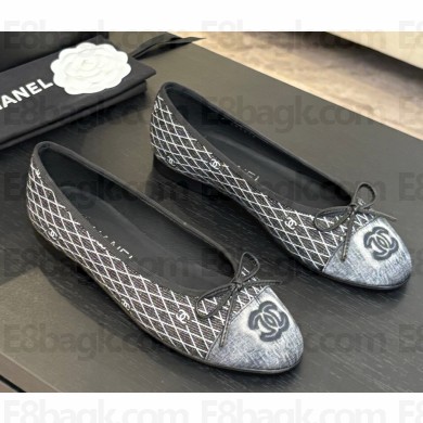 Chanel Ballet flats Denim black & Dark Gray G02819 2025