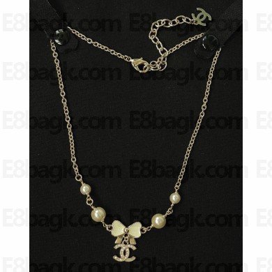 Chanel Choker Metal, Resin, Glass Pearls & Strass Gold, White & Crystal ABF304 2025