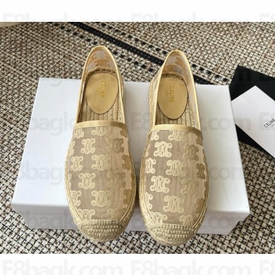 Celine Espadrilles with flowers printing logo Beige 2025