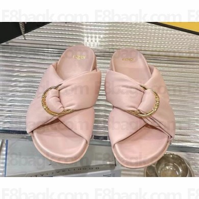 FENDI Sienna leather sandals twist detailing pink Calf Leather 2025