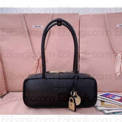 MIU MIU Small Beau leather bag 5bb173 black 2025