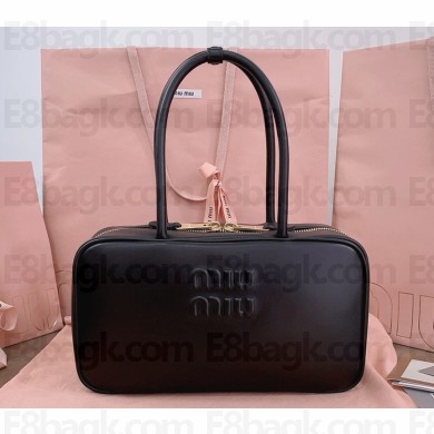 MIU MIU Medium Beau leather top-handle bag 5bb172 black 2025