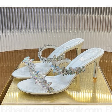 Rene Caovilla heel 7.5cm EDEN SLIDER SANDAL white 2025 