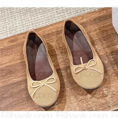 THE ROW women's knit Ballet Flats with bow brown 2025