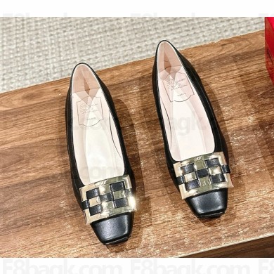 Roger Vivier Trompette Ballerinas in leather black 2025