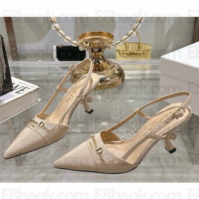 DIOR Slingback Pump Rose des satin heel 8cm 2025