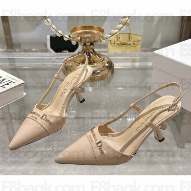 DIOR Slingback Pump Rose des Patent Calfskin heel 8cm 2025