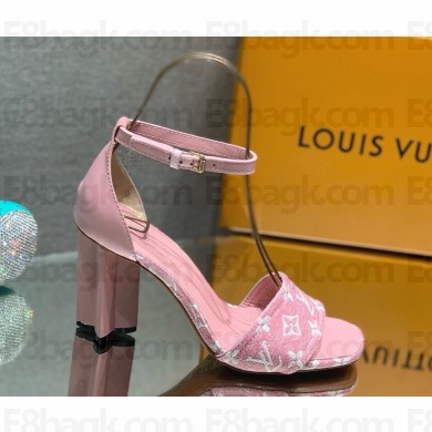 Louis Vuitton 1AAZT0 SILHOUETTE sandal Monogram denim 033108 heel 8cm 2025