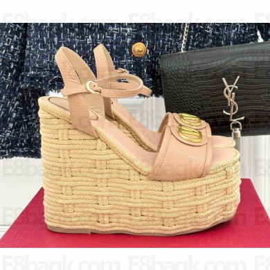 Valentino Garavani VLOGO Espadrille Wedge Sandal beige 2025 