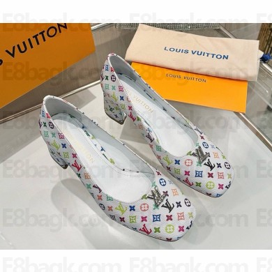 Louis Vuitton 1AGUAT Swing Pump Multicolored Monogram coated canvas heel 5.5cm 2025