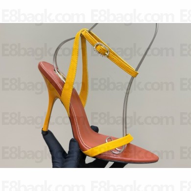 Saint Laurent heel 10.5cm sandals smooth leather yellow 041606 2025