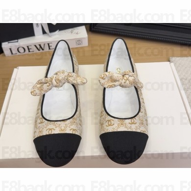 Chanel Mary Janes Cotton & Grosgrain black / light yellow 2025