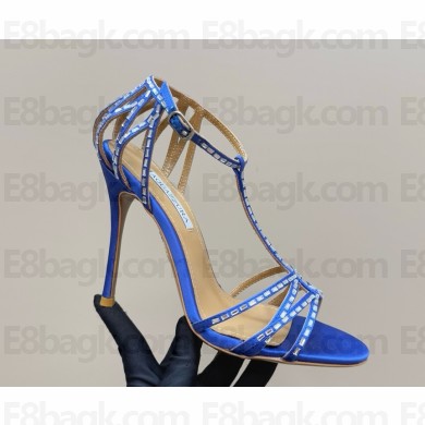 Aquazzura Forever More Crystal Sandal 100 blue 2025