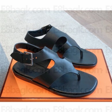 Hermes Karen sandal  in calfskin black 2025