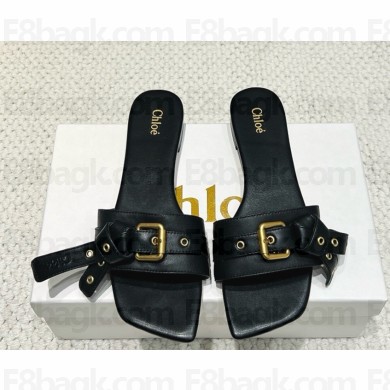Chloé  Mae sandals black Calf Leather 2025