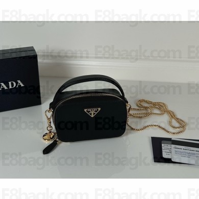 PRADA Saffiano leather mini-pouch 1NR025 black 2025