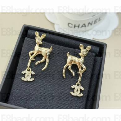 Chanel Stud Earrings Metal, Resin & Strass Gold, Black & Crystal ABF293 2025