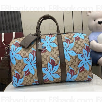Gucci GG printed duffle bag 792074 Beige and dark brown GG Surpreme canvas 2025