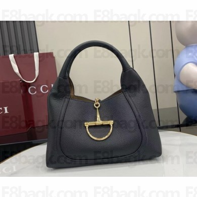 Gucci Softbit medium top handle bag 837467 Black grainy leather 2025