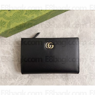Gucci GG Marmont zip-around wallet 790063 black soft leather 2025