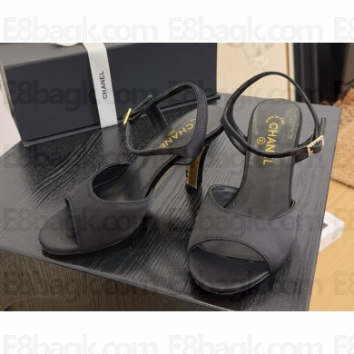 Chanel Sandals Satin G46167 black 2025
